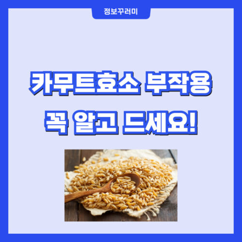 카무트효소 부작용