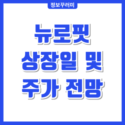 뉴로핏 공모주