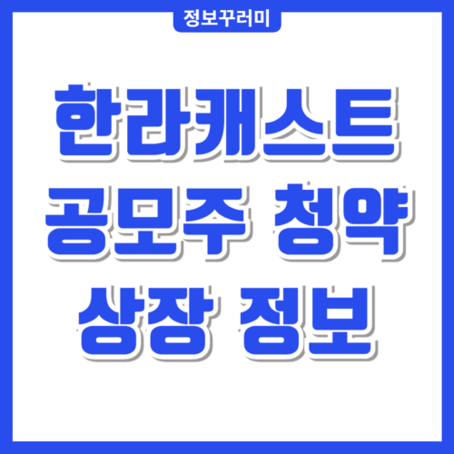 한라캐스트 공모주