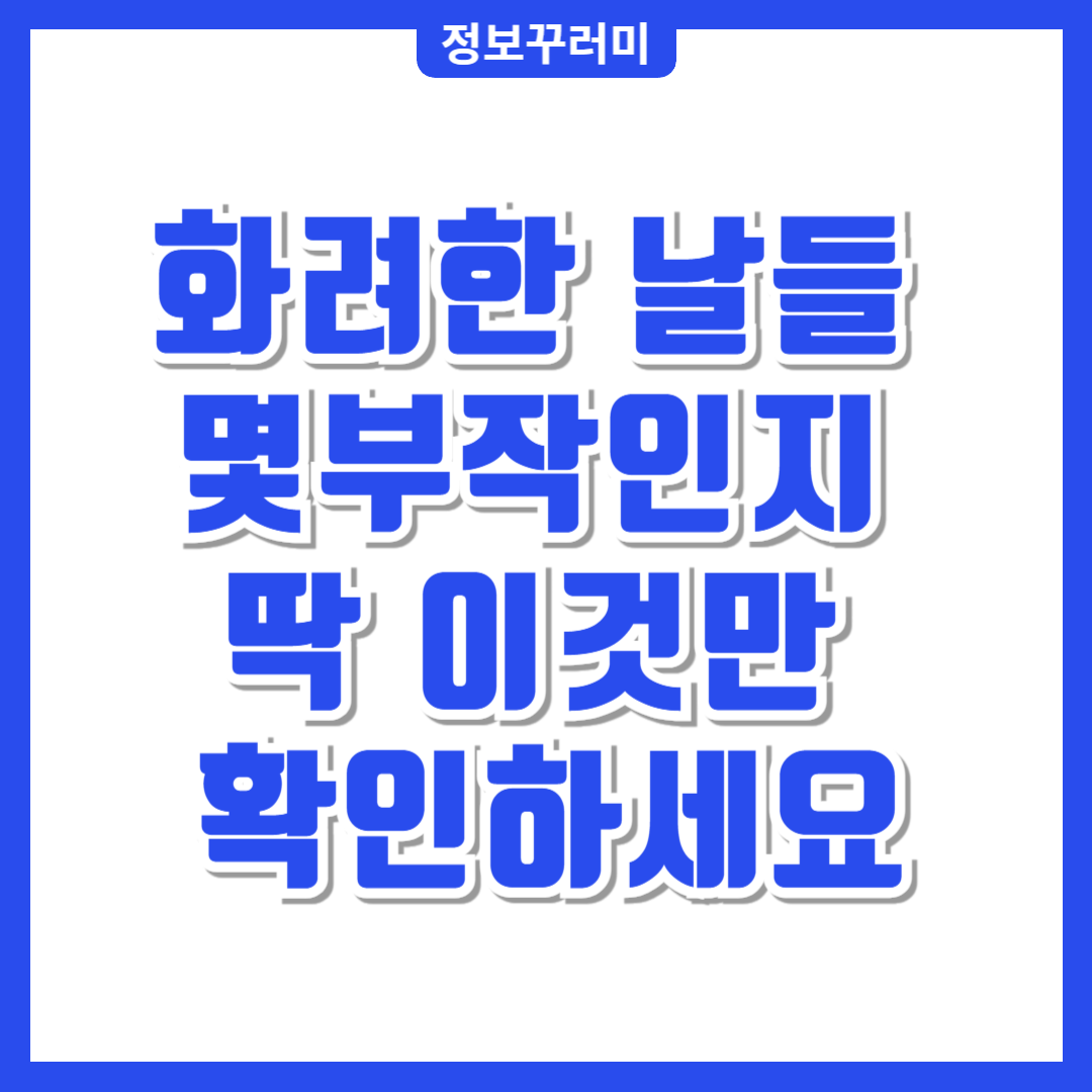 화려한 날들 몇부작