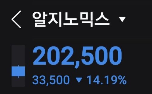 알지노믹스 폭락 이유는?