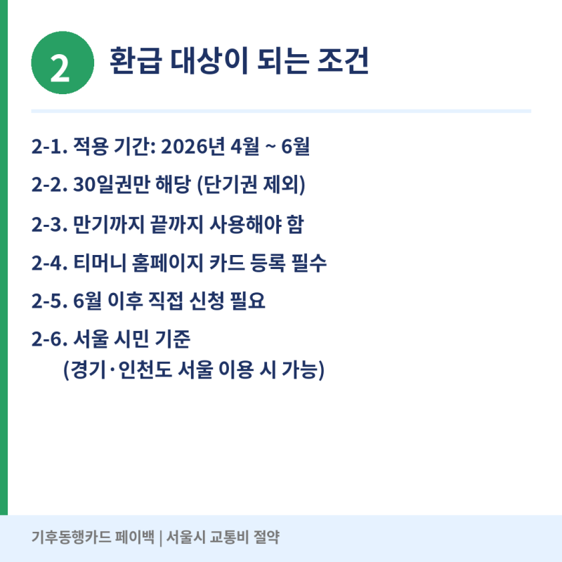 기후동행카드 3만원 환급 신청 서울시 페이백