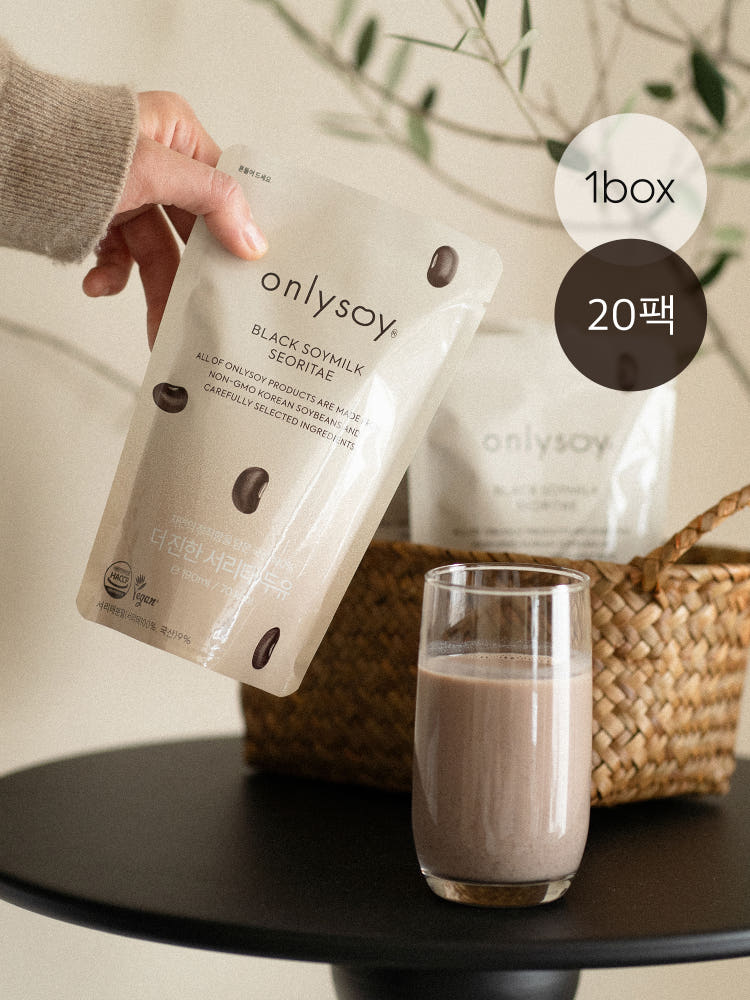 온리소이 서리태 콩물 두유 190ml 무가당 체크 대표 이미지